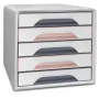 CEP Office Solution Smoove Mineral Cajonera de almacenamiento 5 cajones, rosa empolvado, Poliestireno