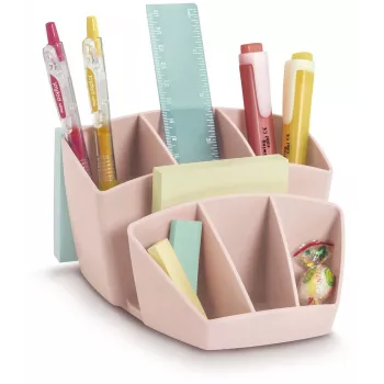 CEP Office Solution Mineral Organizador de escritorio 8 compartimentos Rosa empolvado Poliestireno Rectangular 143 x 158 mm
