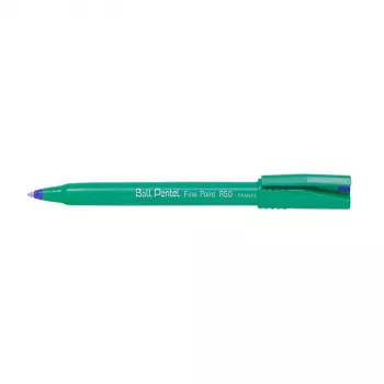 Pentel Fine Point R50 Bolígrafo roller - Azul - Fino (0,5 mm) - Pack de 12
