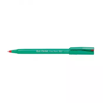 Pentel Fine Point R50 Bolígrafo roller - Rojo - Punta fina 0,5 mm - Pack de 12
