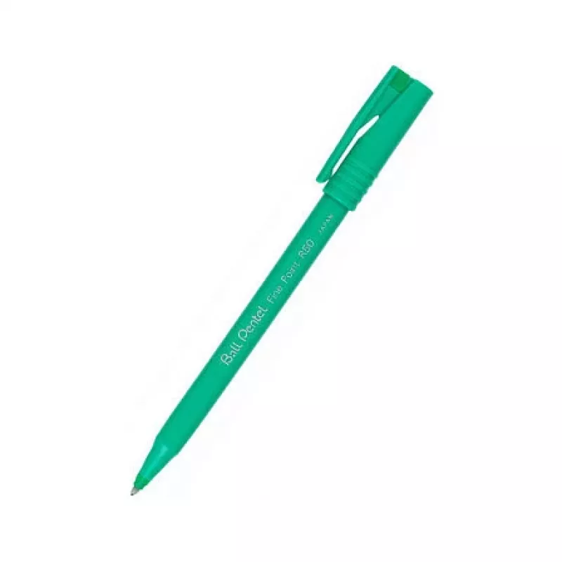 Pentel R50 Bolígrafo roller retráctil - Verde - 0,8 mm - Ambidiestro
