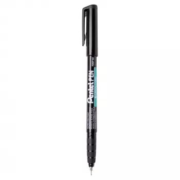 Pentel NMF50 rotulador permanente punta superfina 0,3 mm negro pack 12