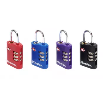 Master Lock pack de 2 candados de combinación TSA, colores surtidos