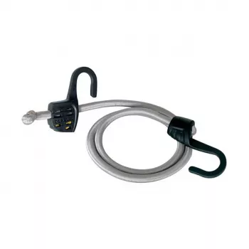 Master Lock 3138EURDAT Pulpo elástico ajustable con ganchos, 15-150 cm, gris