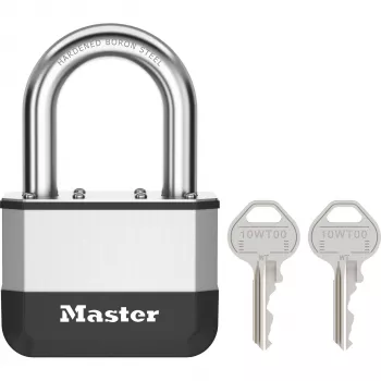 Candado de acero laminado Master Lock Elite 67mm con arco de 38mm, cilindro de 5 pines