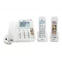 Geemarc Pack SENIOR 295 Teléfono para personas mayores con cable e inalámbrico con contestador automático, teclas con foto, auricular inalámbrico con pantalla iluminada, Blanco