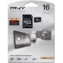 PNY Technologies HP Tarjeta MicroSDHC de alto rendimiento 16 GB Class 10 U1 con adaptador SD