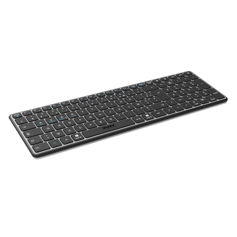 PORT Designs FR - teclado Compact Pro recargable Bluetooth AZERTY negro