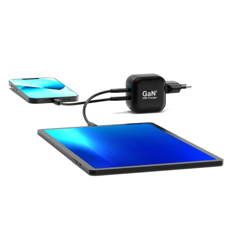 PORT Designs cargador de pared Type-C PD 35W GaN+ cable C a C 2M - EU