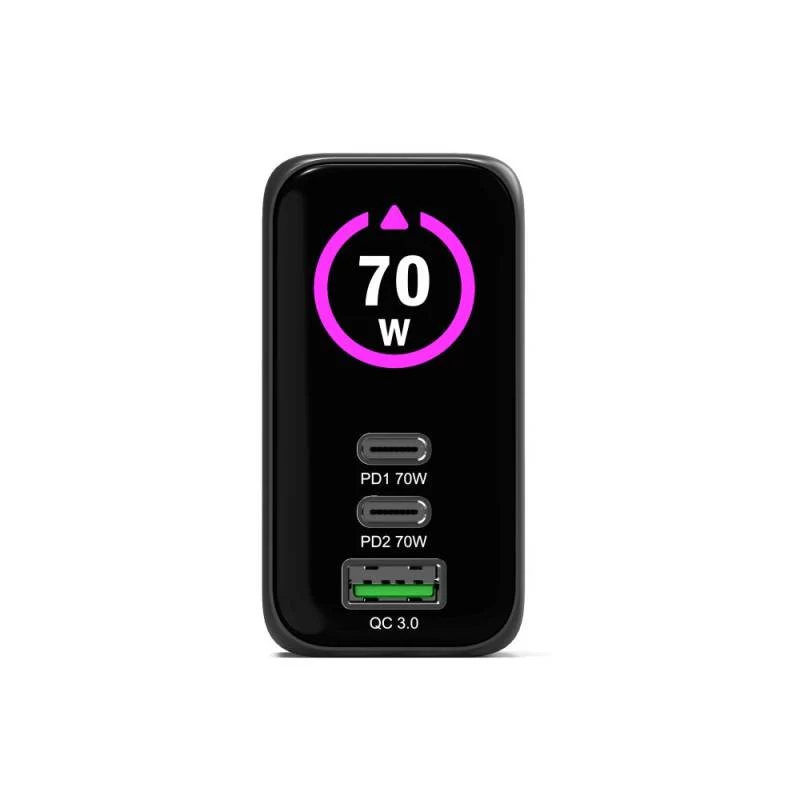 PORT Designs cargador de pared Type-C PD 70W GaN OLED - Mac Pro 14+ 2m EU