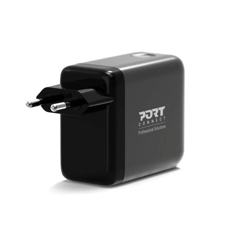 PORT Designs cargador de pared Type-C PD 100W GaN OLED PD 3.0 cable Type-C retráctil - EU