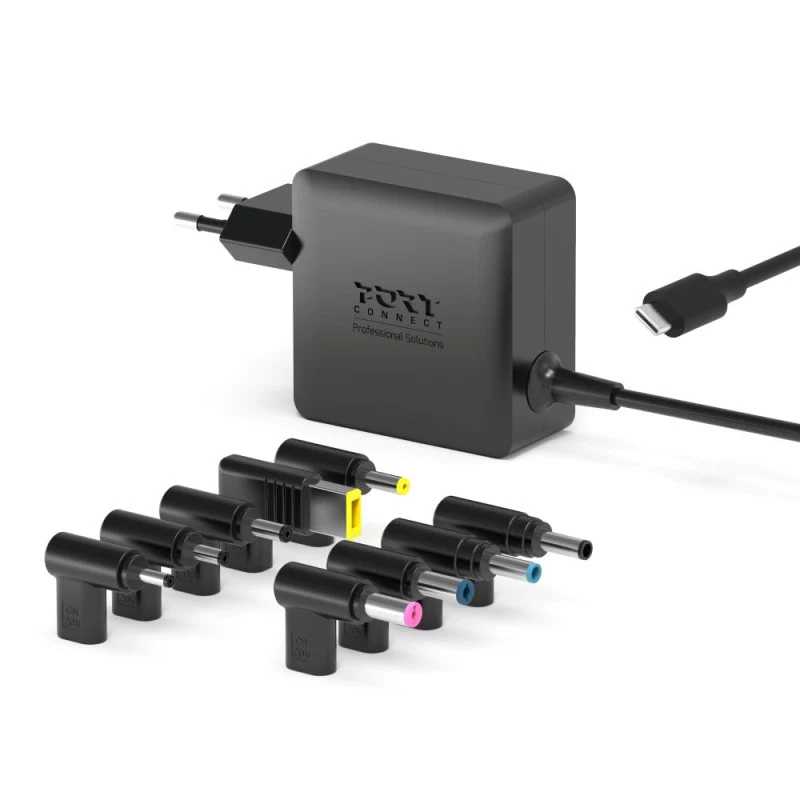 PORT Designs fuente de alimentación GaN 65W USB-C - cargador universal - conector EU - negro