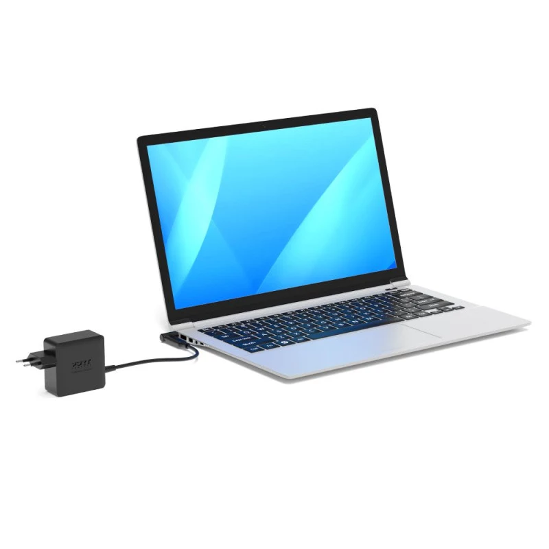 PORT Designs fuente de alimentación GaN 65W USB-C - cargador universal - conector EU - negro