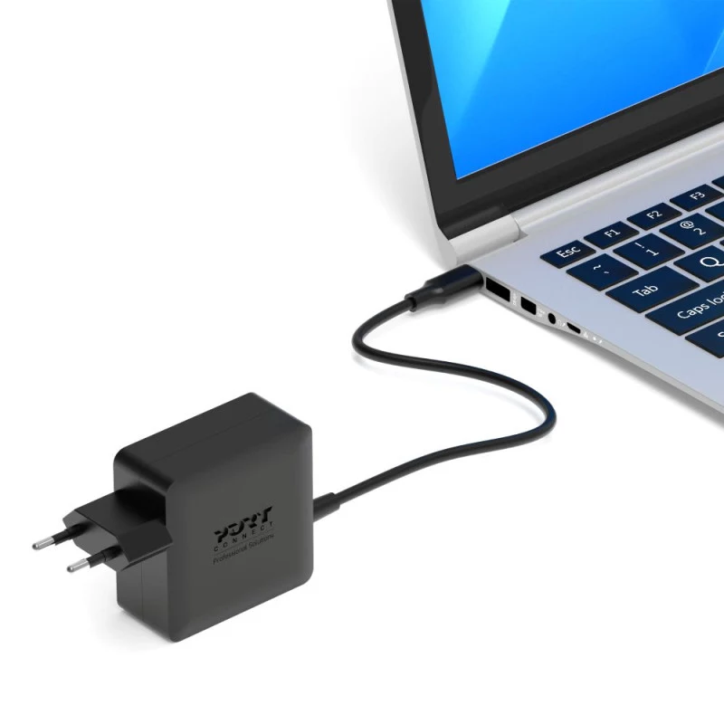 PORT Designs fuente de alimentación GaN 65W USB-C conector EU