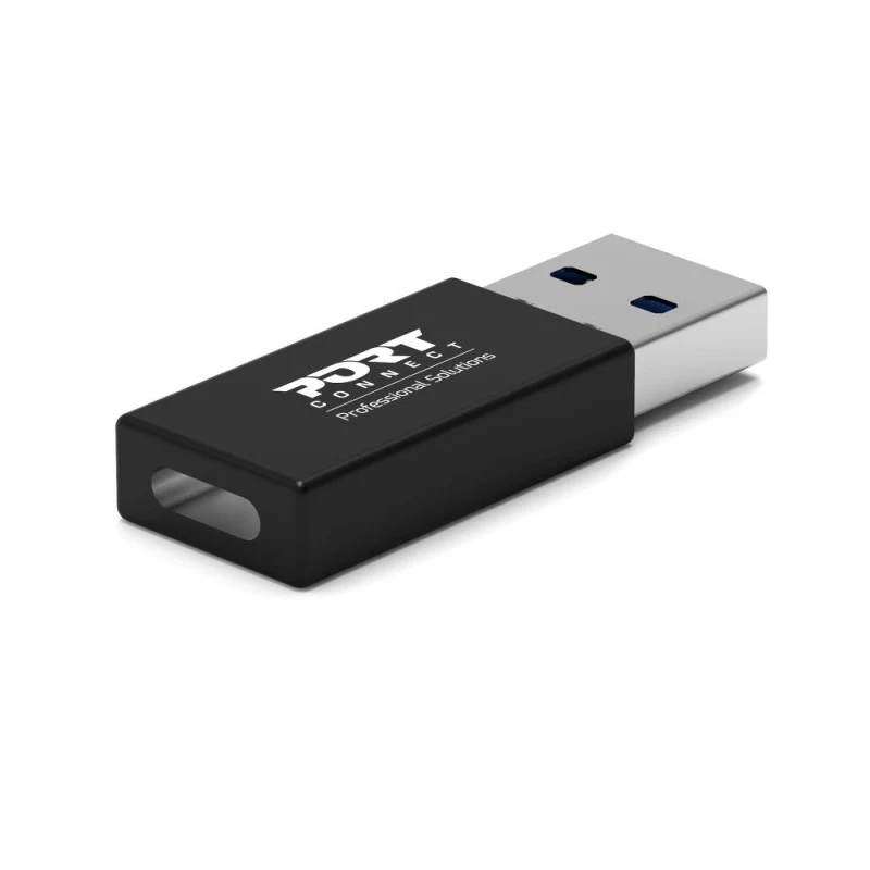 PORT Designs Convertidor USB-A a USB-C - Adaptador USB 2.0 - Negro