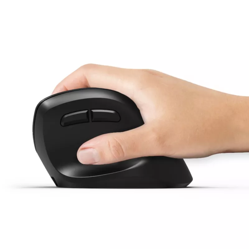 PORT Designs PORT Connect Professional ERGO SHAPE ratón inalámbrico recargable - Diestro - Óptico - 5 botones - 2,4 GHz, Bluetooth - Receptor USB