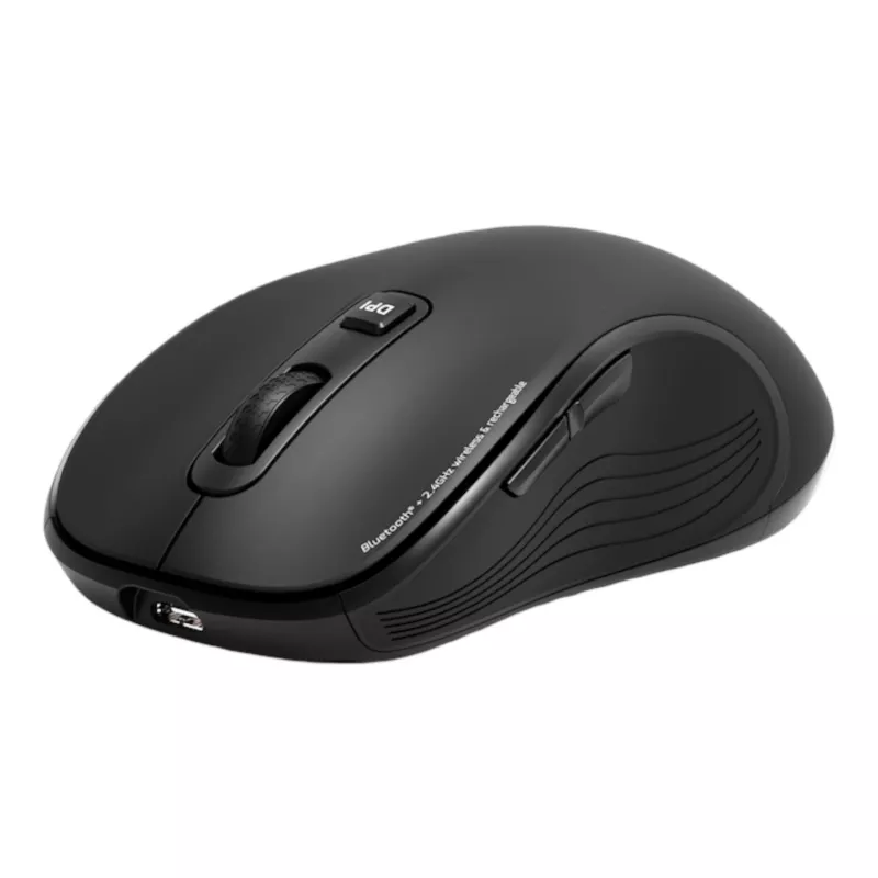 PORT Designs PORT Connect Professional ESSENTIAL ratón óptico inalámbrico - 5 botones - 2,4 GHz, Bluetooth - Receptor USB - Negro