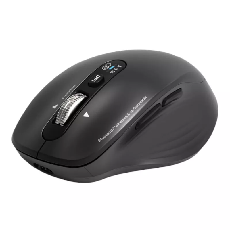 PORT Designs PORT Connect Professional BUSINESS ratón inalámbrico recargable - Óptico - 6 botones - 2,4 GHz, Bluetooth - Receptor USB - Negro