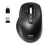 PORT Designs PORT Connect Professional BUSINESS ratón inalámbrico recargable - Óptico - 6 botones - 2,4 GHz, Bluetooth - Receptor USB - Negro