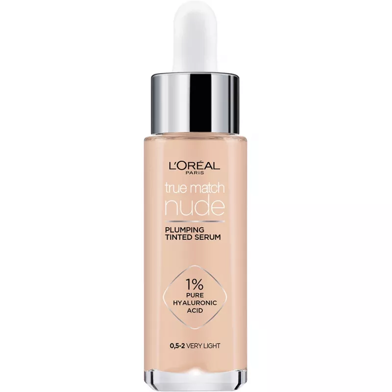L'OREAL True Match Serum Nude Plumping Serum con Color 0.5-2 Very Light 30ml