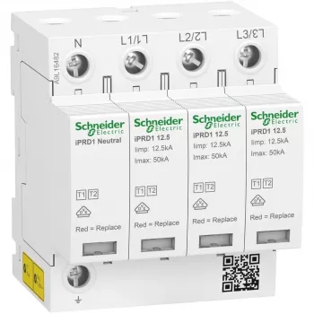 Schneider Electric dispositivo de protección contra sobretensiones tipo 1+2 A9L16482 3P+N 20kA 40kA