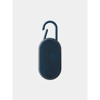 Lexon Mino T Altavoz Bluetooth Portátil con Base de Carga y Mosquetón, Azul Oscuro, IPX4, 3W, TWS, Disparador Selfie, LA124DB9