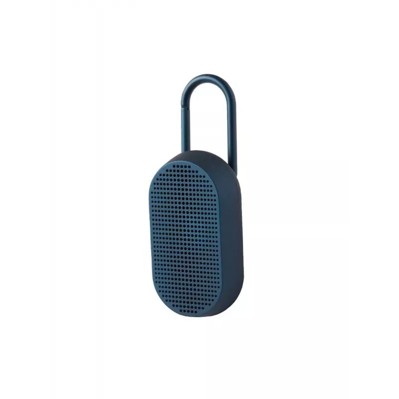 Lexon Mino T Altavoz Bluetooth Portátil con Base de Carga y Mosquetón, Azul Oscuro, IPX4, 3W, TWS, Disparador Selfie, LA124DB9