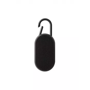 Lexon Mino T Altavoz Bluetooth Portátil con Base de Carga y Mosquetón, Negro