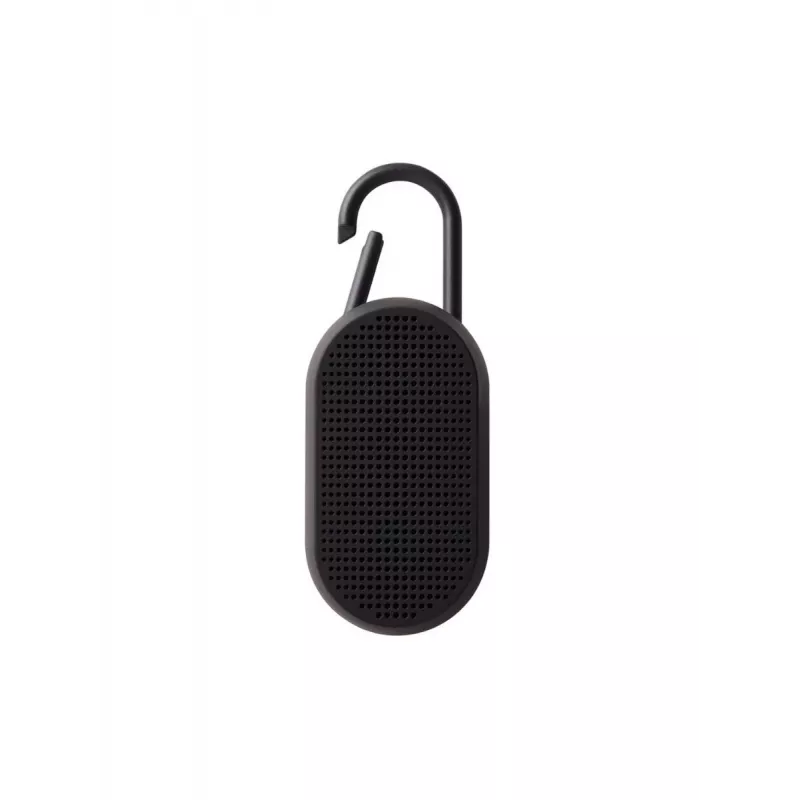 Lexon Mino T Altavoz Bluetooth Portátil con Base de Carga y Mosquetón, Negro