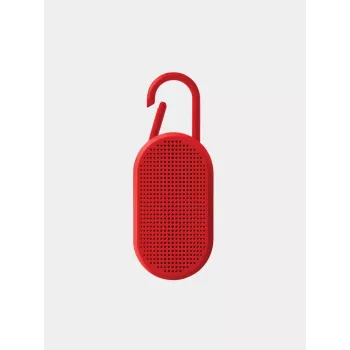 Lexon Mino T Altavoz Bluetooth Portátil con Base y Mosquetón, Rojo