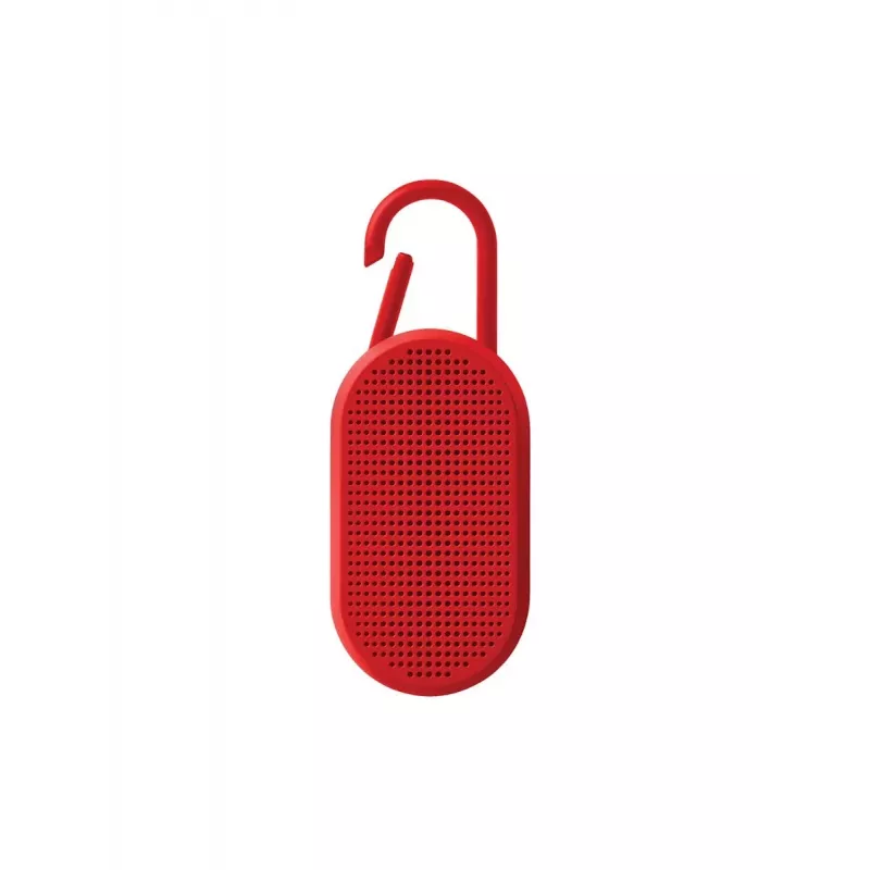 Lexon Mino T Altavoz Bluetooth Portátil con Base y Mosquetón, Rojo