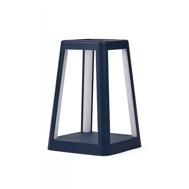 LEXON Lantern Lámpara LED portátil con carga inalámbrica Qi, azul oscuro LH94DB