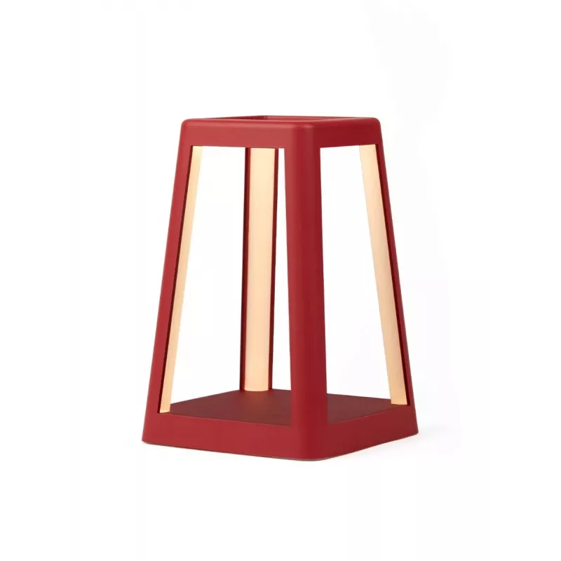Lexon Lantern Lámpara LED con cargador inalámbrico rojo oscuro LH94DR