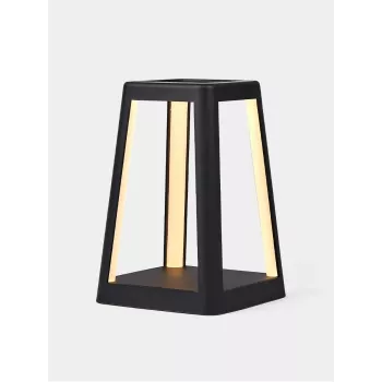 LEXON Lantern Lámpara LED con cargador inalámbrico negro LH94N