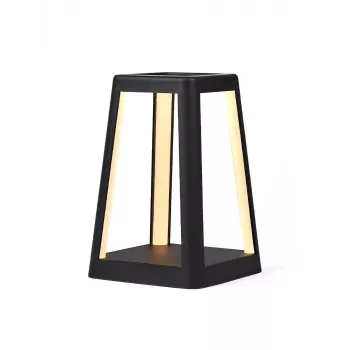 LEXON Lantern Lámpara LED con cargador inalámbrico negro LH94N