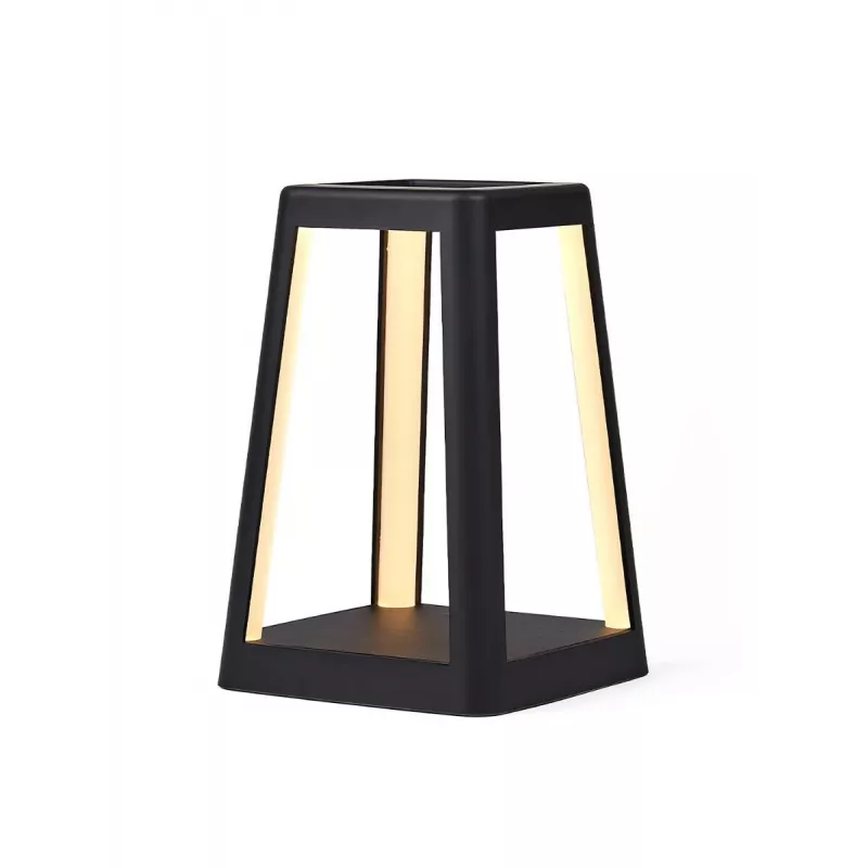 LEXON Lantern Lámpara LED con cargador inalámbrico negro LH94N