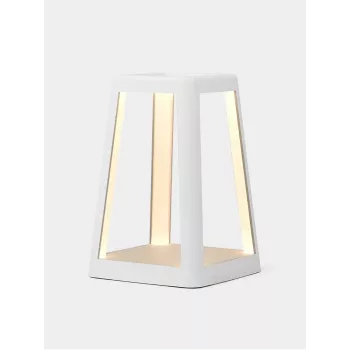 Lexon Lantern Lámpara LED con cargador inalámbrico blanco LH94W