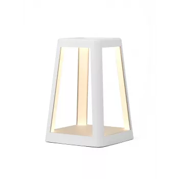Lexon Lantern Lámpara LED con cargador inalámbrico blanco LH94W