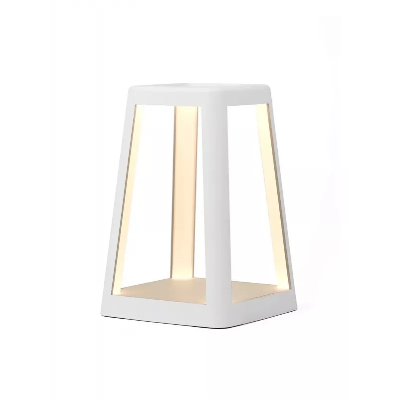 Lexon Lantern Lámpara LED con cargador inalámbrico blanco LH94W