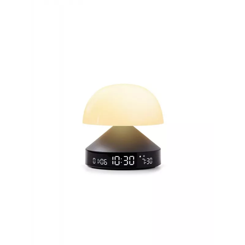 Lexon Mina Sunrise Despertador con lámpara, gris pistola / gris oscuro, LR153MX