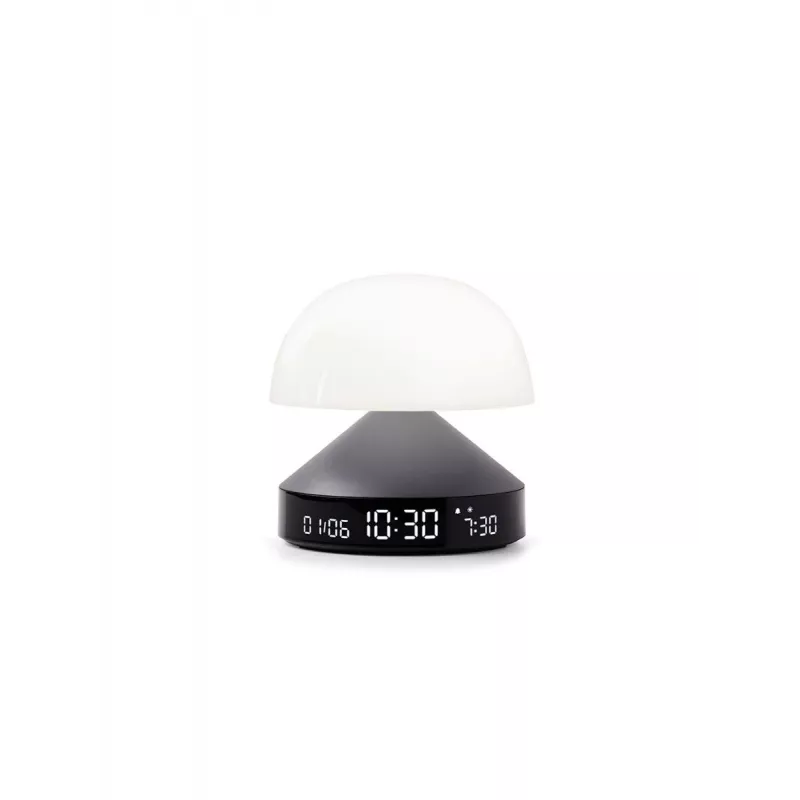 Lexon Mina Sunrise Despertador con lámpara, gris pistola / gris oscuro, LR153MX