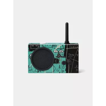 Lexon Tykho 3 X JMB Radio Bluetooth Radio FM portátil con obra de arte de Basquiat, negro