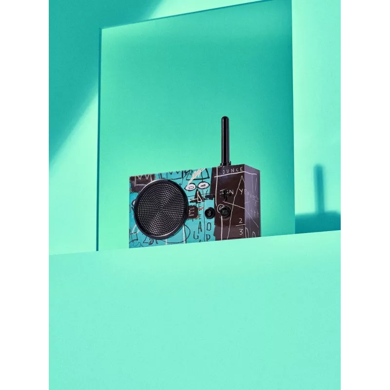 Lexon Tykho 3 X JMB Radio Bluetooth Radio FM portátil con obra de arte de Basquiat, negro