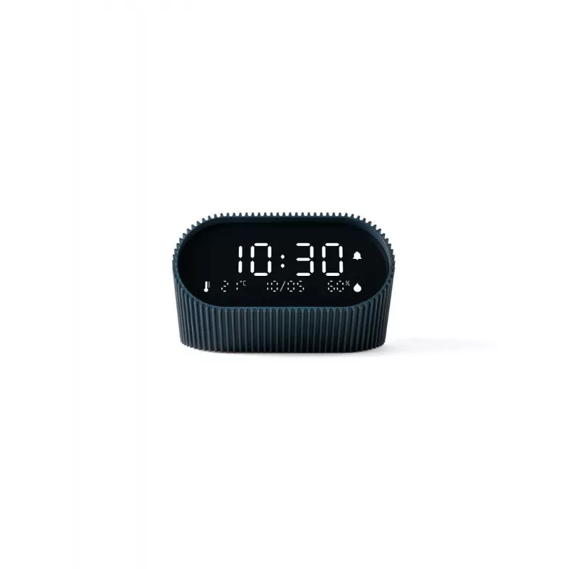 Lexon Ray Clock Despertador digital con sensor de temperatura y humedad, azul océano LR155OB3