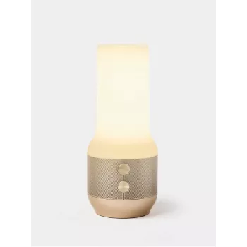 LEXON Terrace+ Lámpara LED 3 en 1, altavoz Bluetooth, powerbank 2000 mAh, dorado LA134D