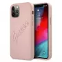 Guess GUHCP12LRSAVSRG Funda rígida Saffiano Vintage Script para Apple iPhone 12 Pro Max, Rosa