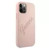 Guess GUHCP12LRSAVSRG Funda rígida Saffiano Vintage Script para Apple iPhone 12 Pro Max, Rosa