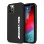 AMG AMHCP12LSGLBGN funda de silicona negra con logo grande para iPhone 12 Pro Max 6,7