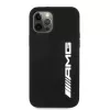 AMG AMHCP12LSGLBGN funda de silicona negra con logo grande para iPhone 12 Pro Max 6,7