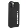 AMG AMHCP12LSGLBGN funda de silicona negra con logo grande para iPhone 12 Pro Max 6,7
